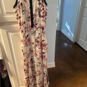 Chelsea28 Floral Print Maxi Dress with Black Accents